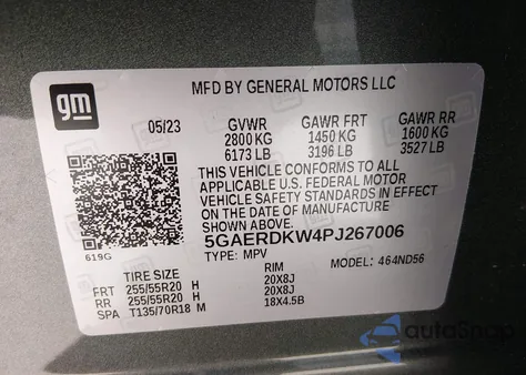 2023 Buick Enclave Avenir from USA, damaged, VIN 5GAERDKW4PJ267006
